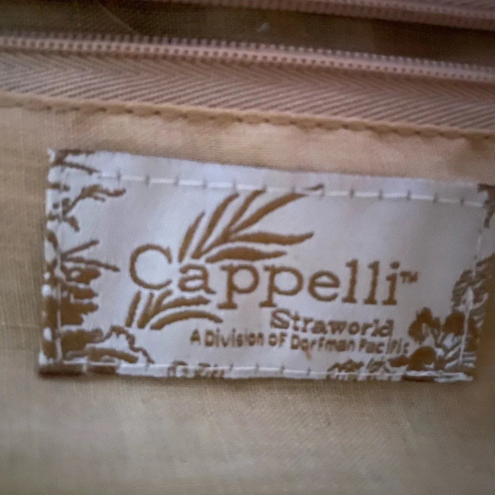Capelli Strawworld Woven Beige Purse with Bohemian Beaded Handle, Island Living.